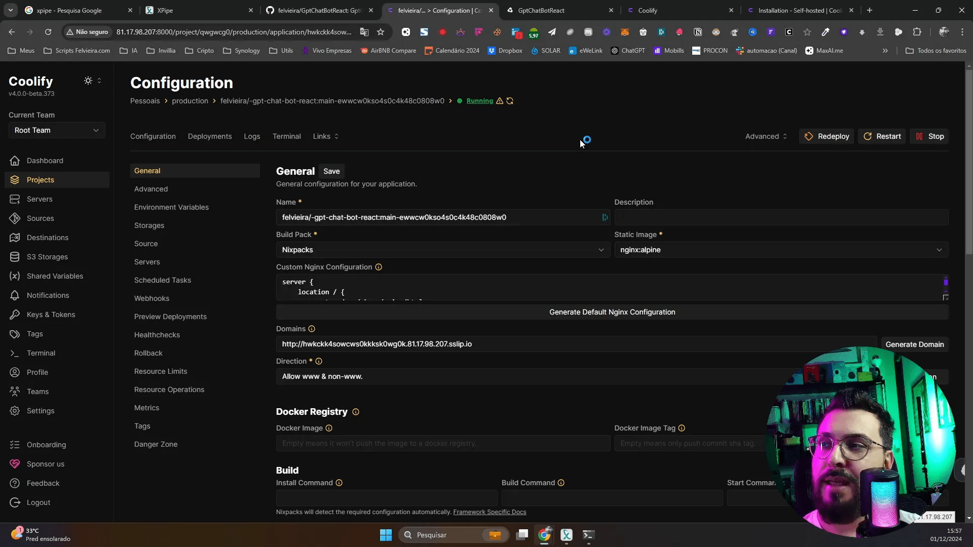 Monitorando o desempenho da aplicação