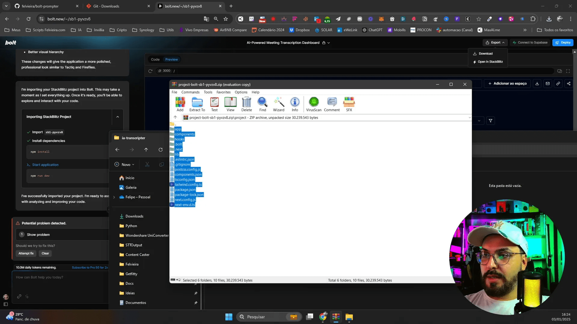 Abrindo o projeto no Cursor/Windsurf