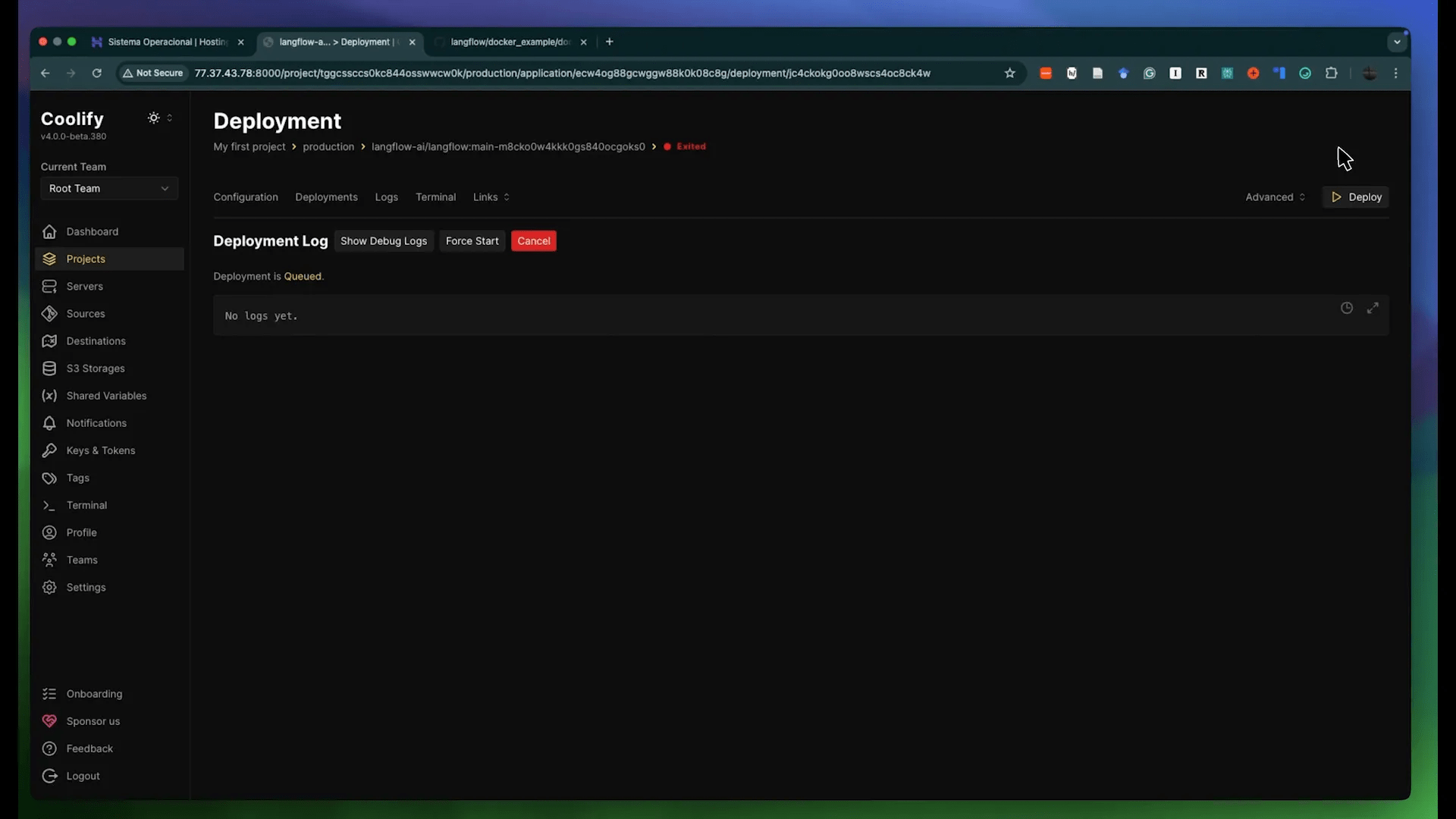Realizando o Deploy do Langflow