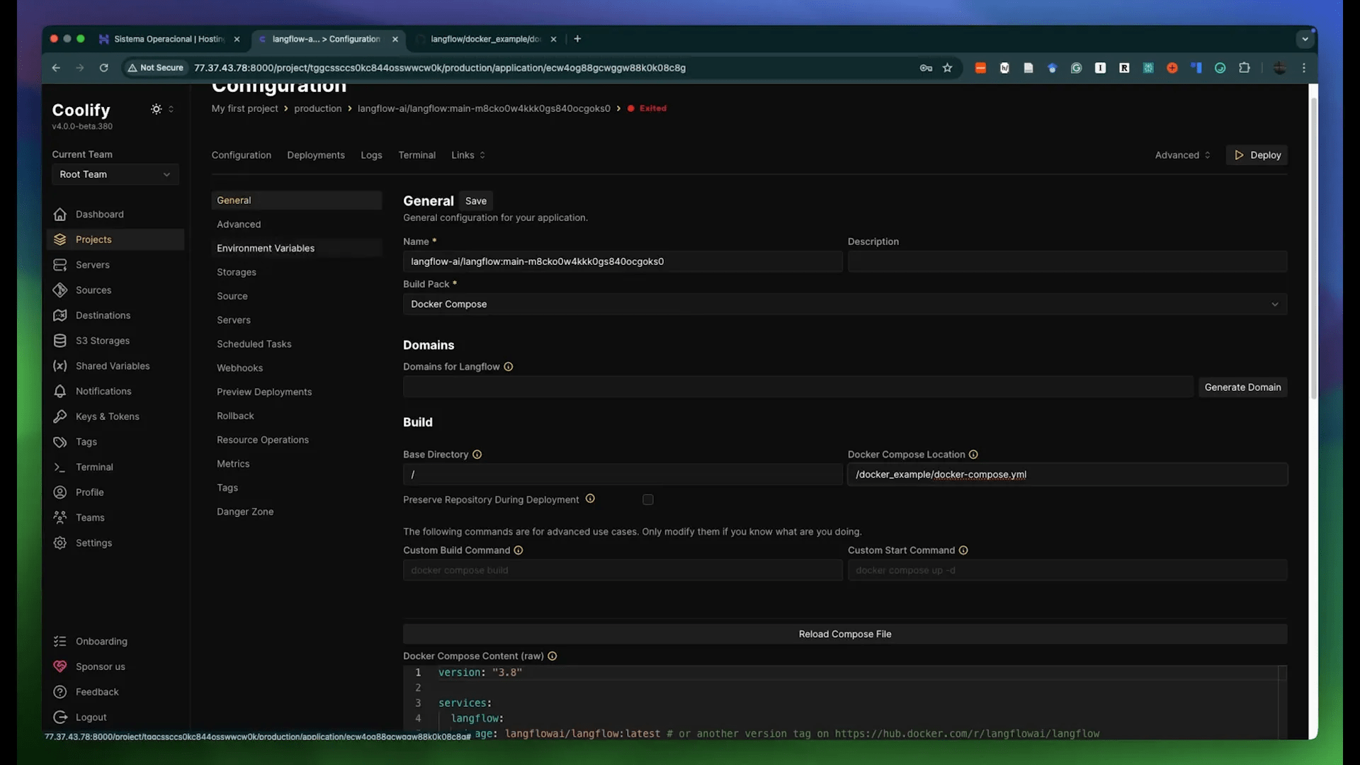 Configurando o Self-Hosting