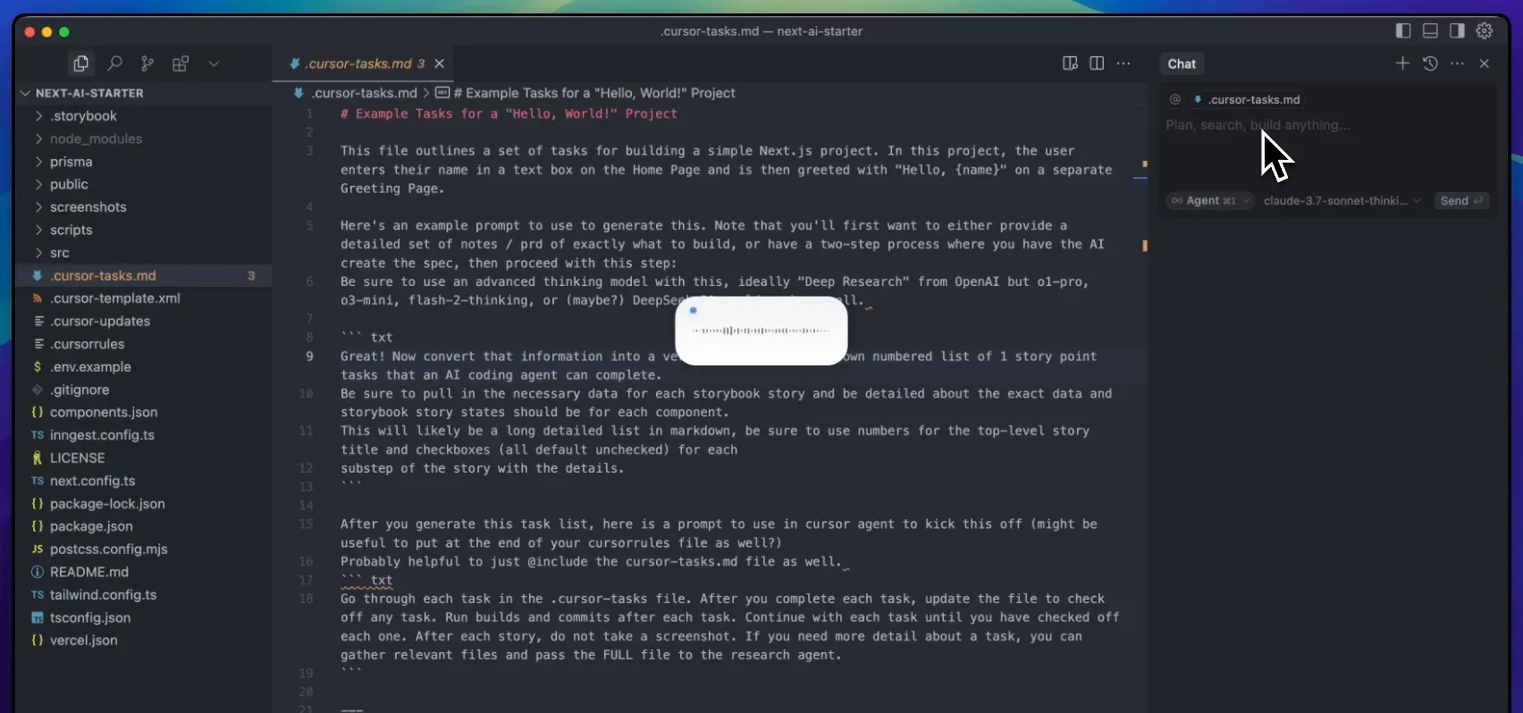 Criando uma Lista de Tarefas para o Projeto