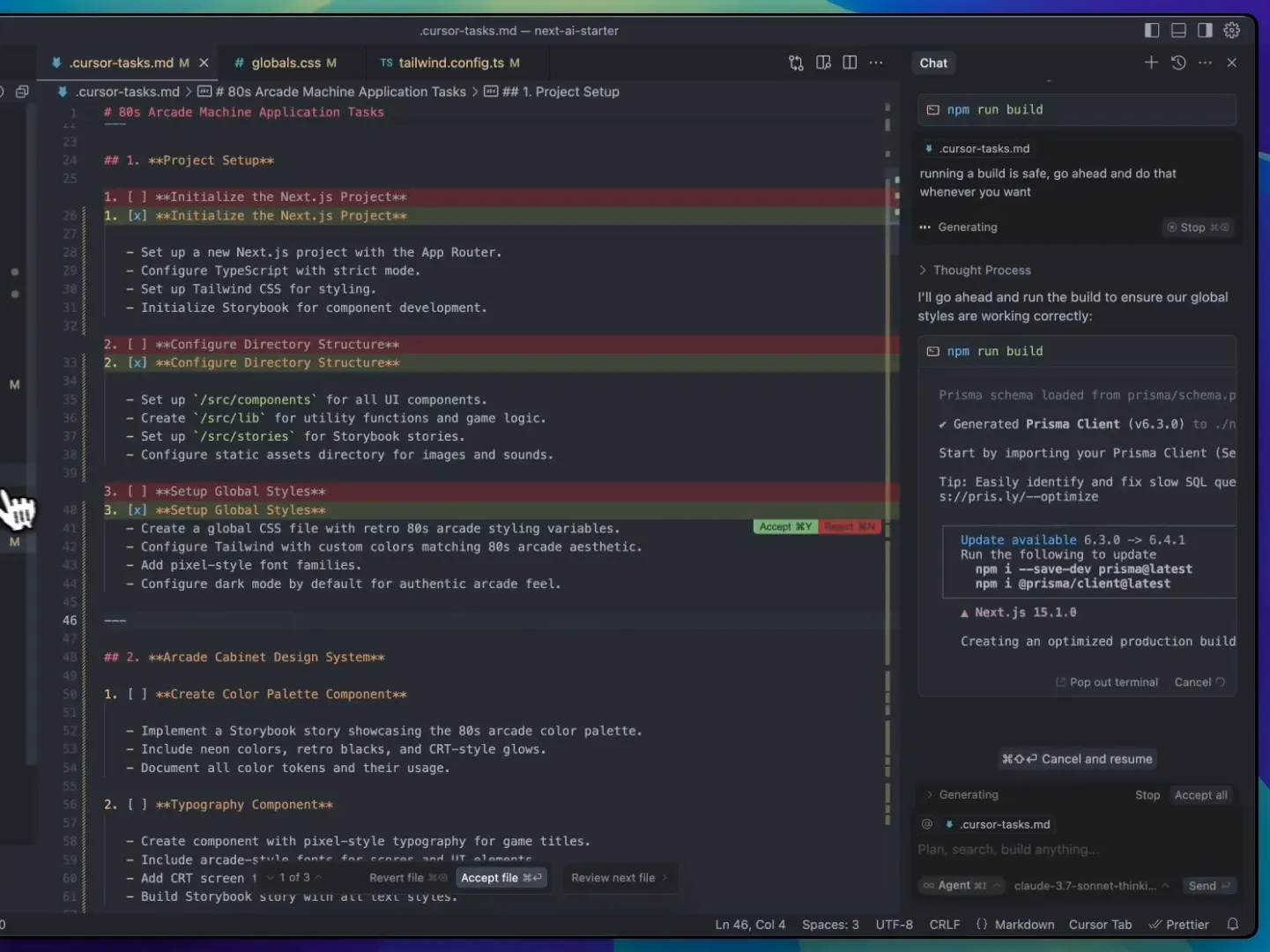 Adicionando componentes ao projeto
