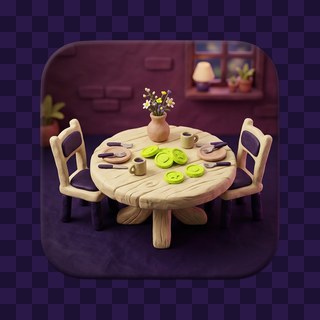 mesa recortada com bria-rmbg