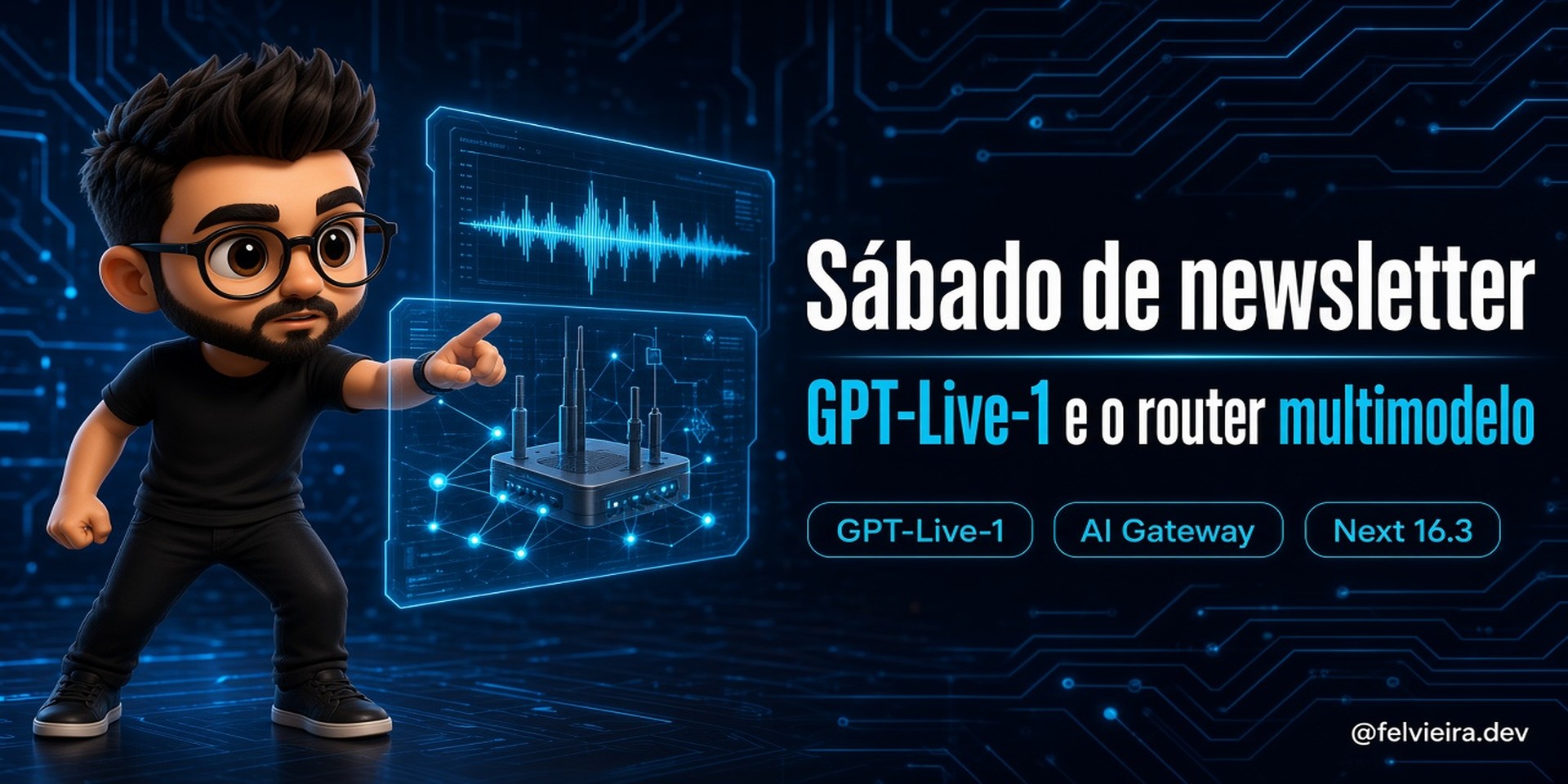 Não é o modelo. É o combo: voz full-duplex, router e Next agent-native — cover